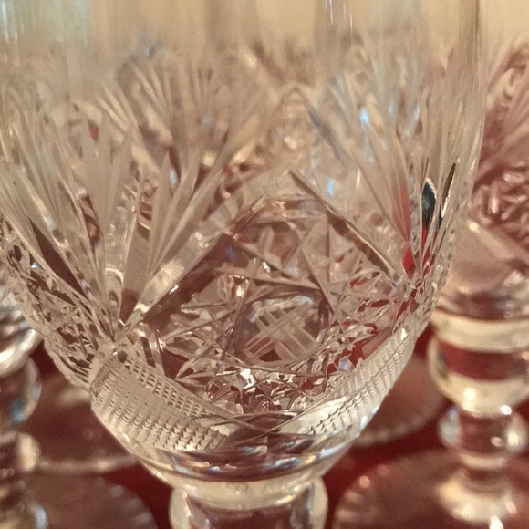 💖💖Set of 7 Vintage Crystal Cordials - Picture 4 of 6